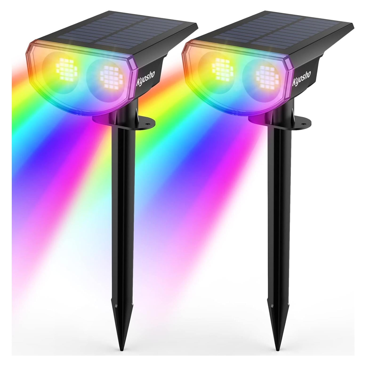 Luces Solares Multicolor Kyosho 38 LEDs IP67 2 Paquete