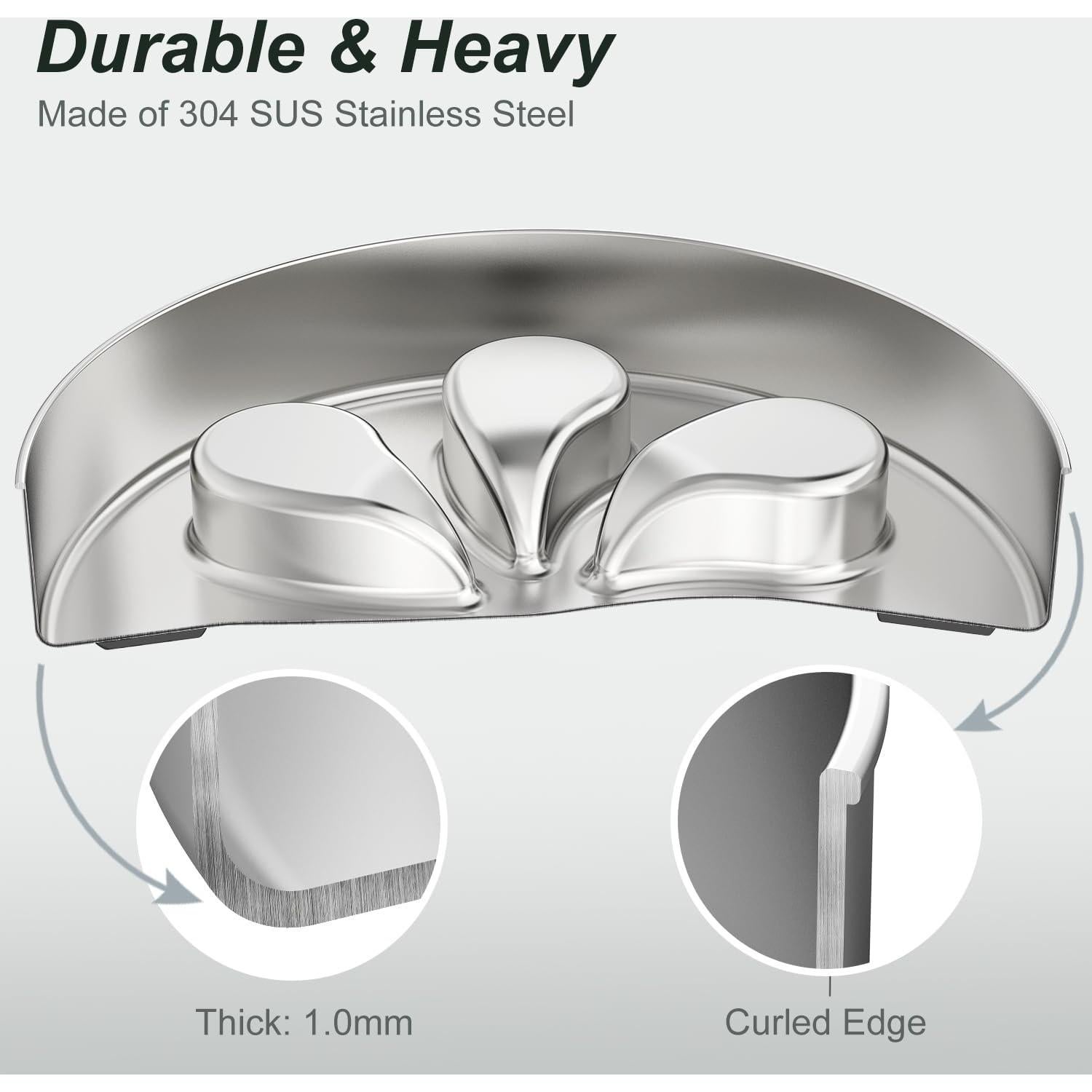 Cuenco para Perros Feedoo 3 Tazas Acero Inoxidable Antideslizante