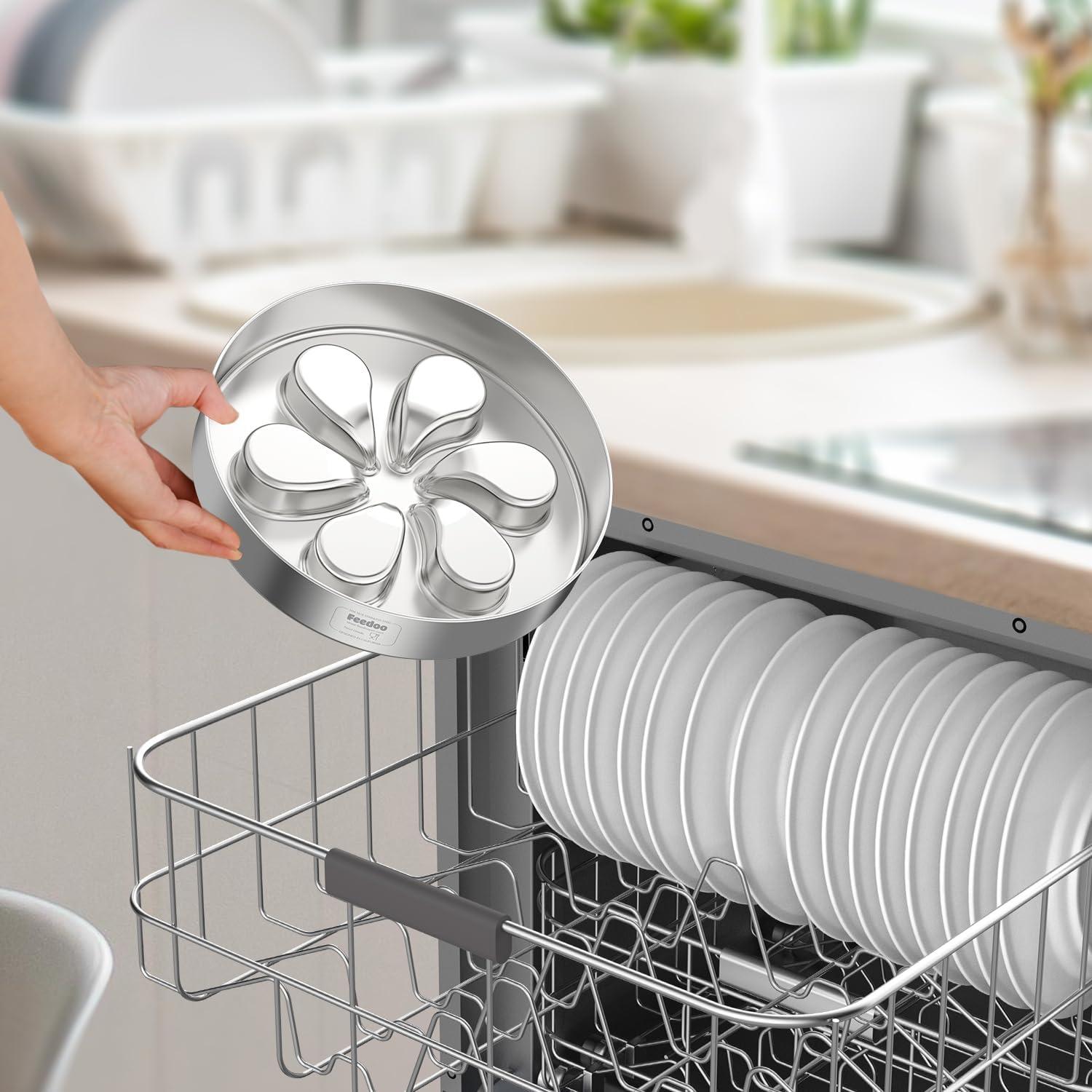 Cuenco para Perros Feedoo 3 Tazas Acero Inoxidable Antideslizante