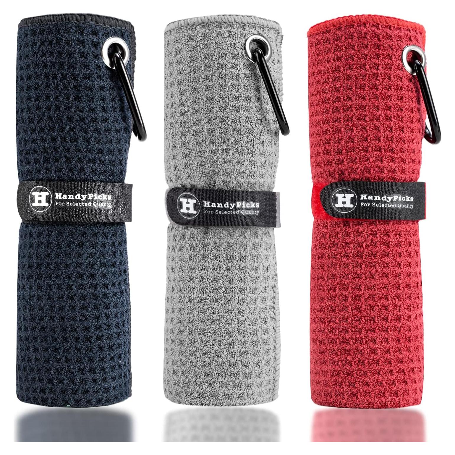 Toalla de Golf Handy Picks Microfibra 40x40cm con Clip