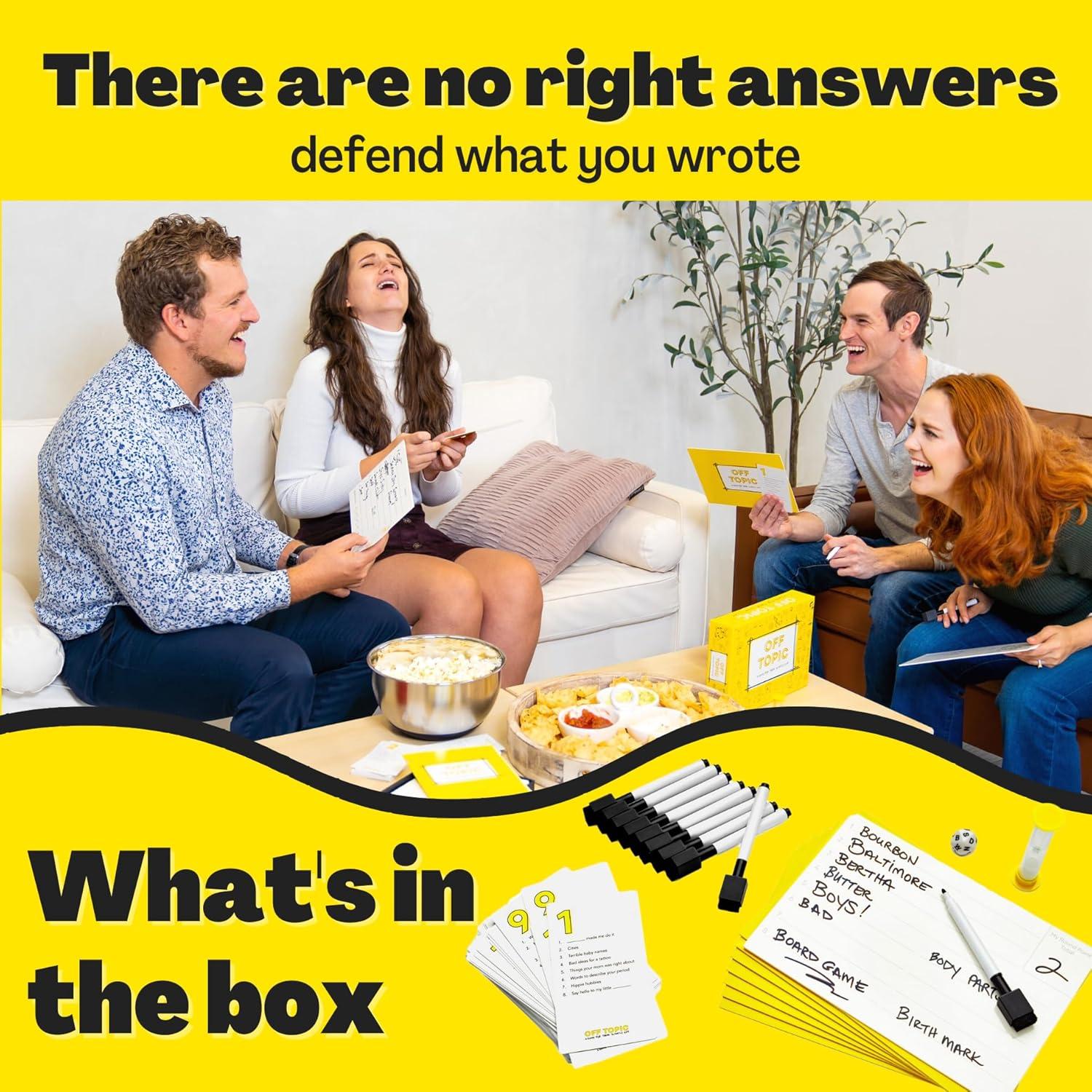 Juego de Mesa Fuera de Tema - Diversión para Adultos 2-8 Jugadores