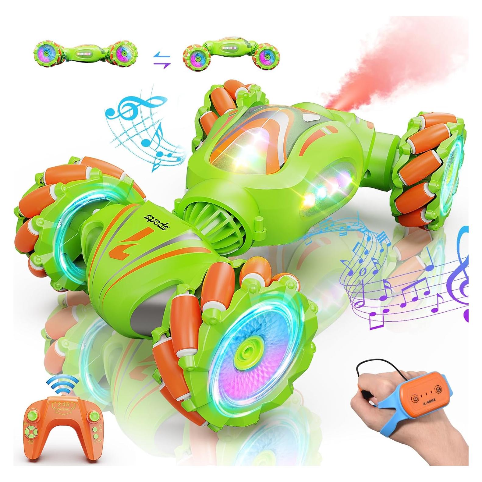 Coche Acrobático RC Nicella JC011 4WD Verde con Luz y Música