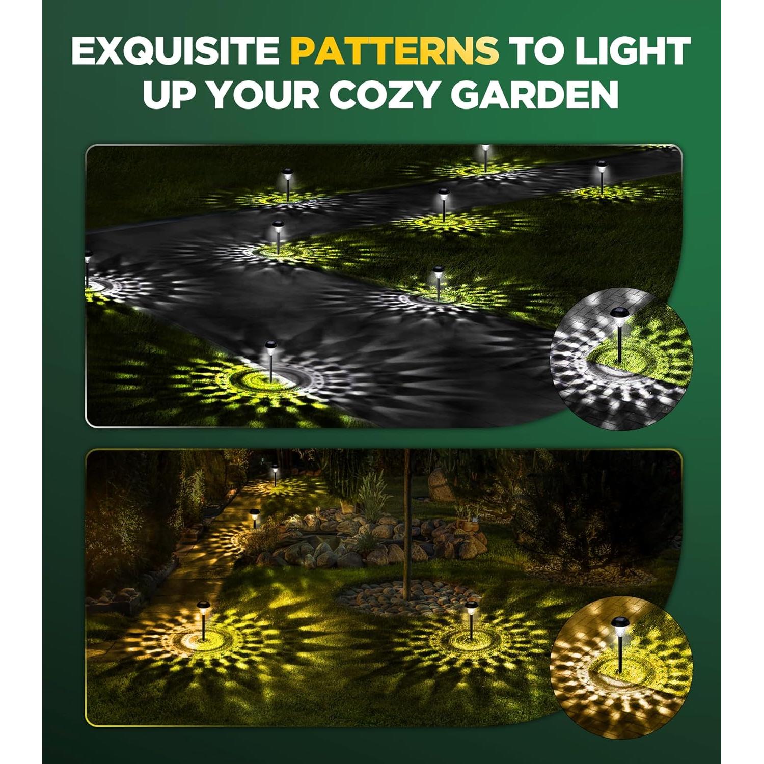 Luces Solares AUVERI 10 Unidades LED Blanco Frío Jardín