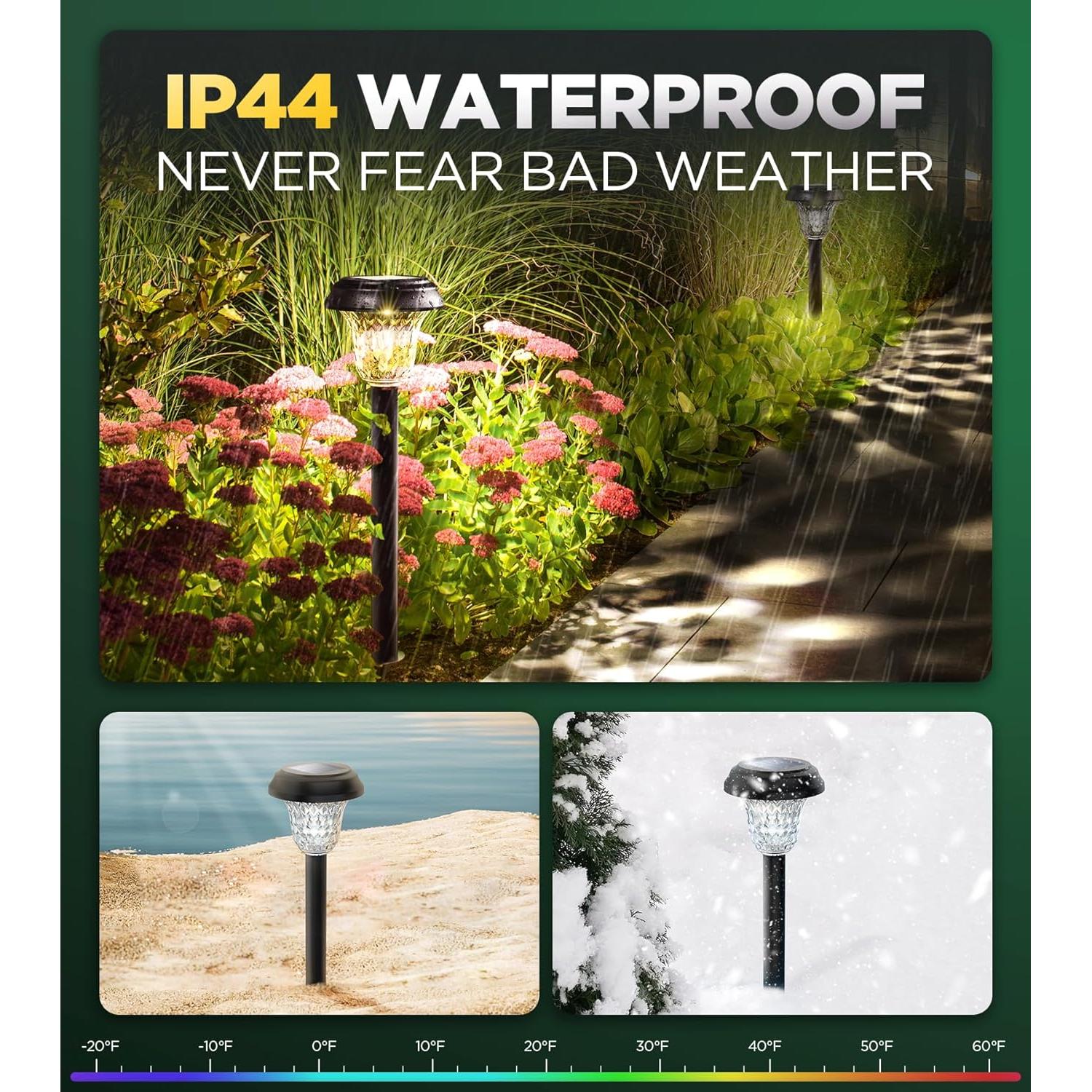 Luces Solares AUVERI 10 Unidades LED Blanco Frío Jardín