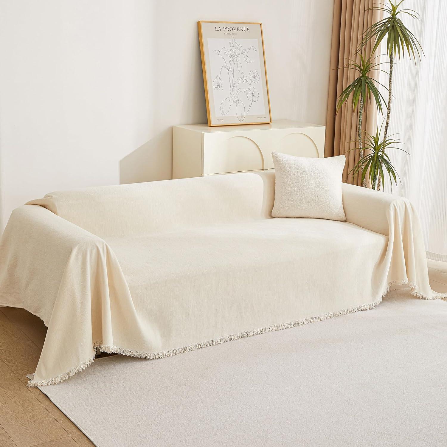Funda de Sofá MYSKY HOME Chenille Beige 1,70 kg 2 Cojines