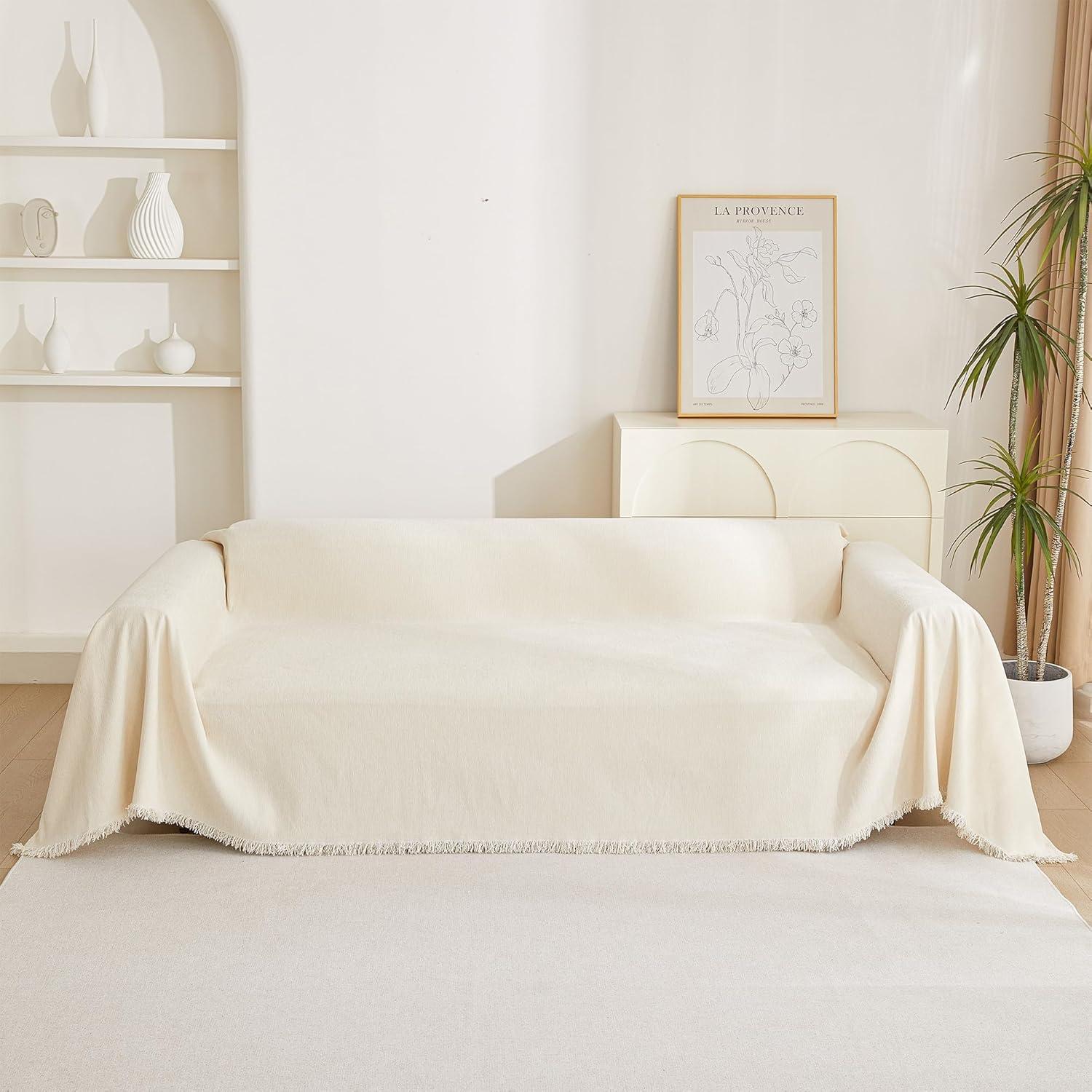 Funda de Sofá MYSKY HOME Chenille Beige 1,70 kg 2 Cojines