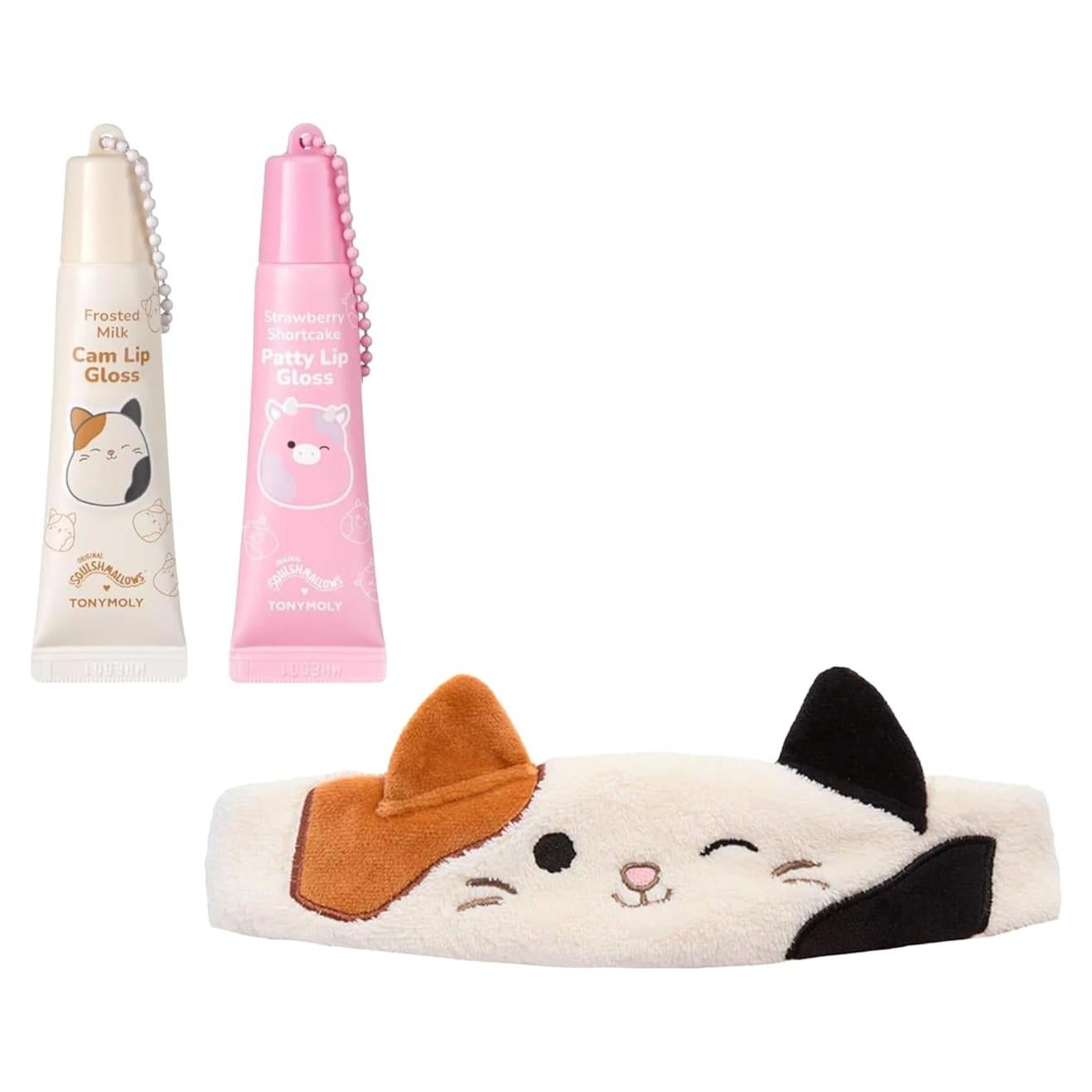 Llavero Brillo Labial Tarta de Fresa TONYMOLY + Diadema Cam