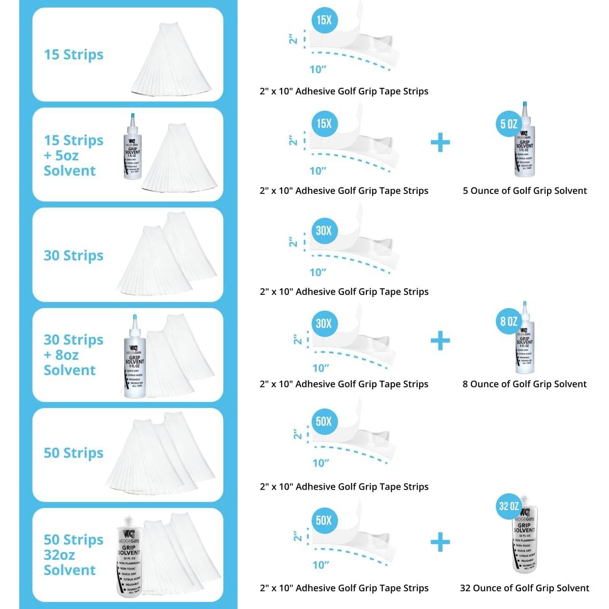 Cinta Adhesiva Doble Cara Wedge Guys 15 Tiras para Golf