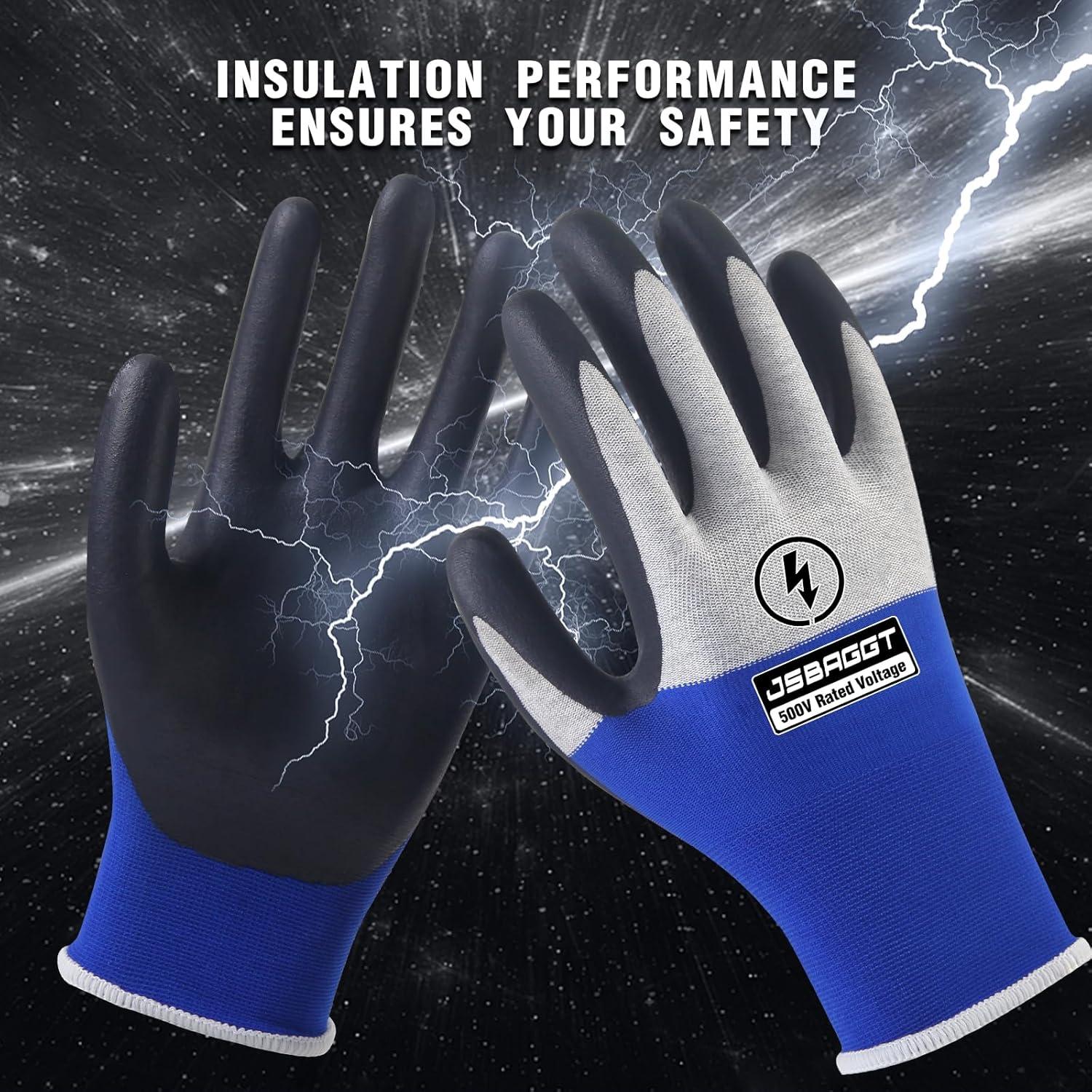 Guantes Aislantes Eléctricos JSBAGGT 500V Antideslizantes