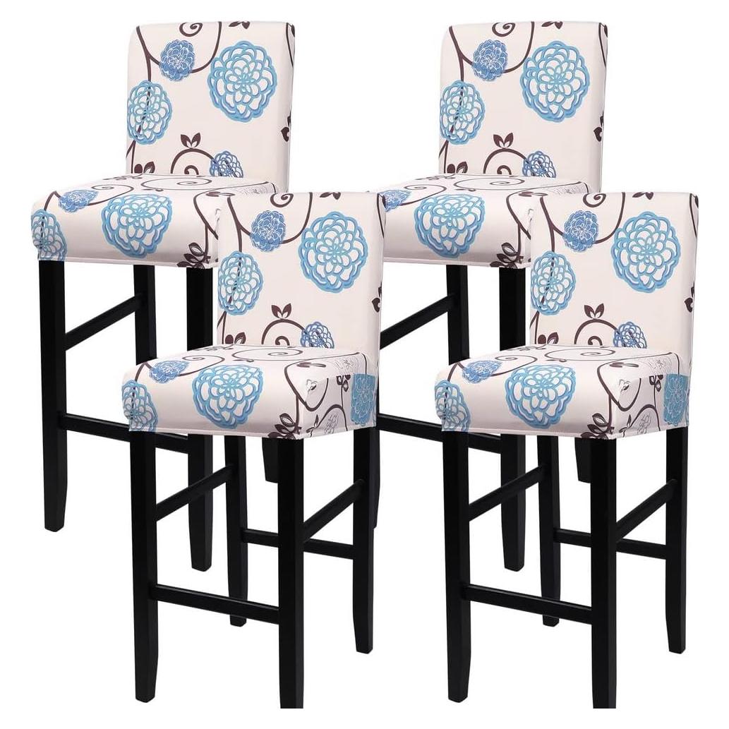 Conjunto de 4 fundas elásticas SearchI para taburetes Flor de bola
