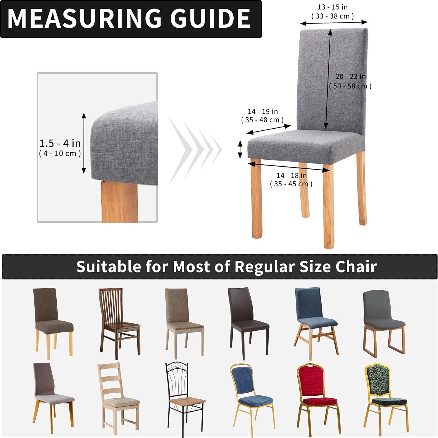 Funda de Silla Easy-Going Impermeable Set de 6 Azul Pizarra