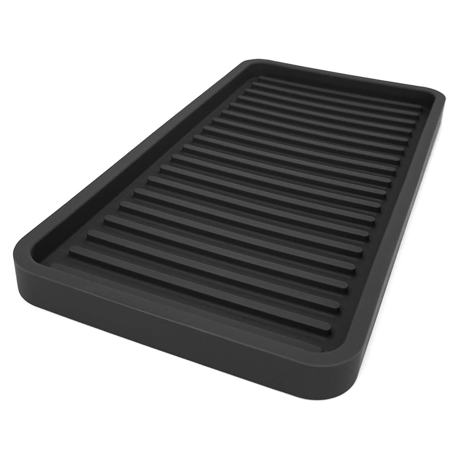 Bandeja Organizadora de Fregadero Happitasa Silicona Negra 25.4x13.3cm