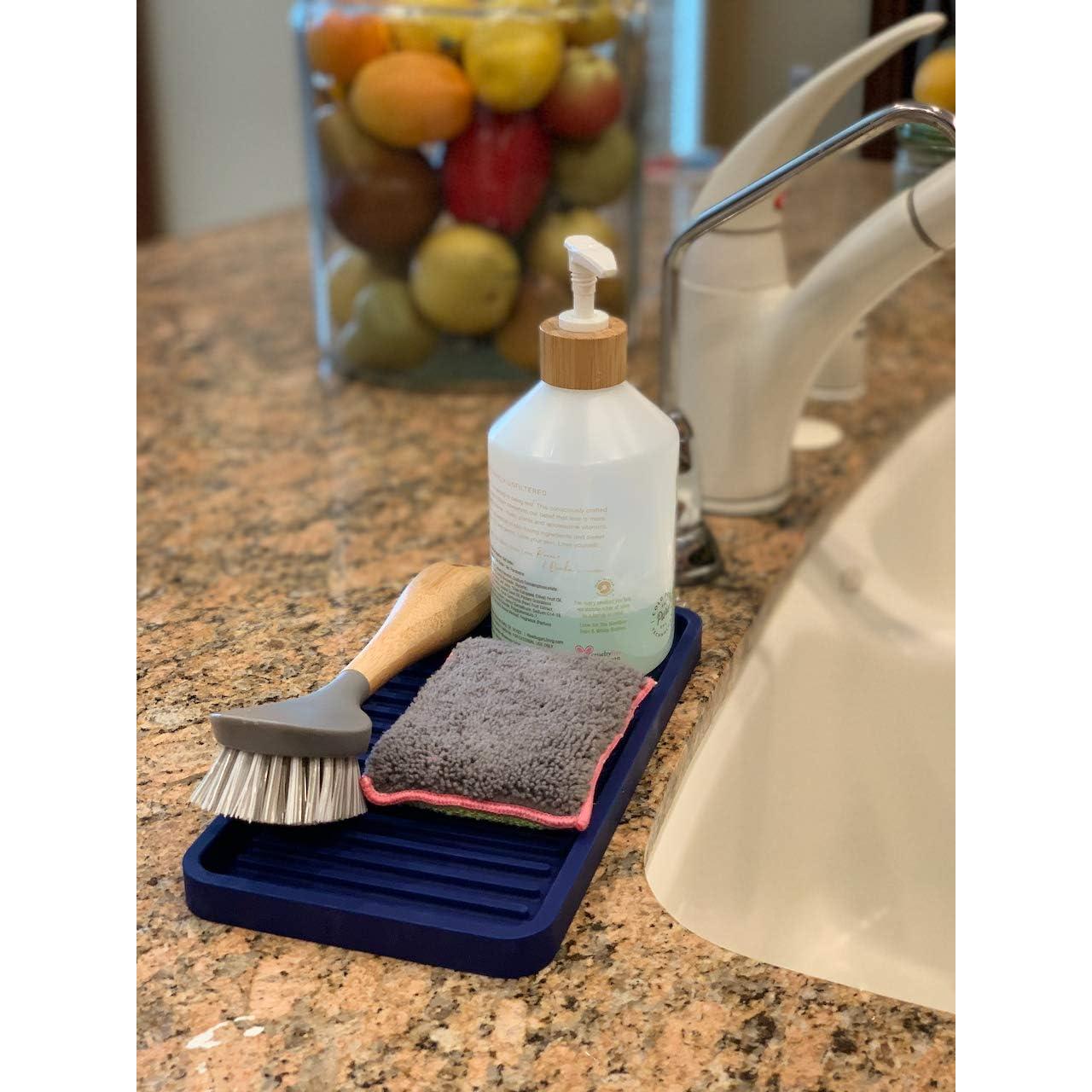 Bandeja Organizadora de Fregadero Happitasa Silicona Negra 25.4x13.3cm