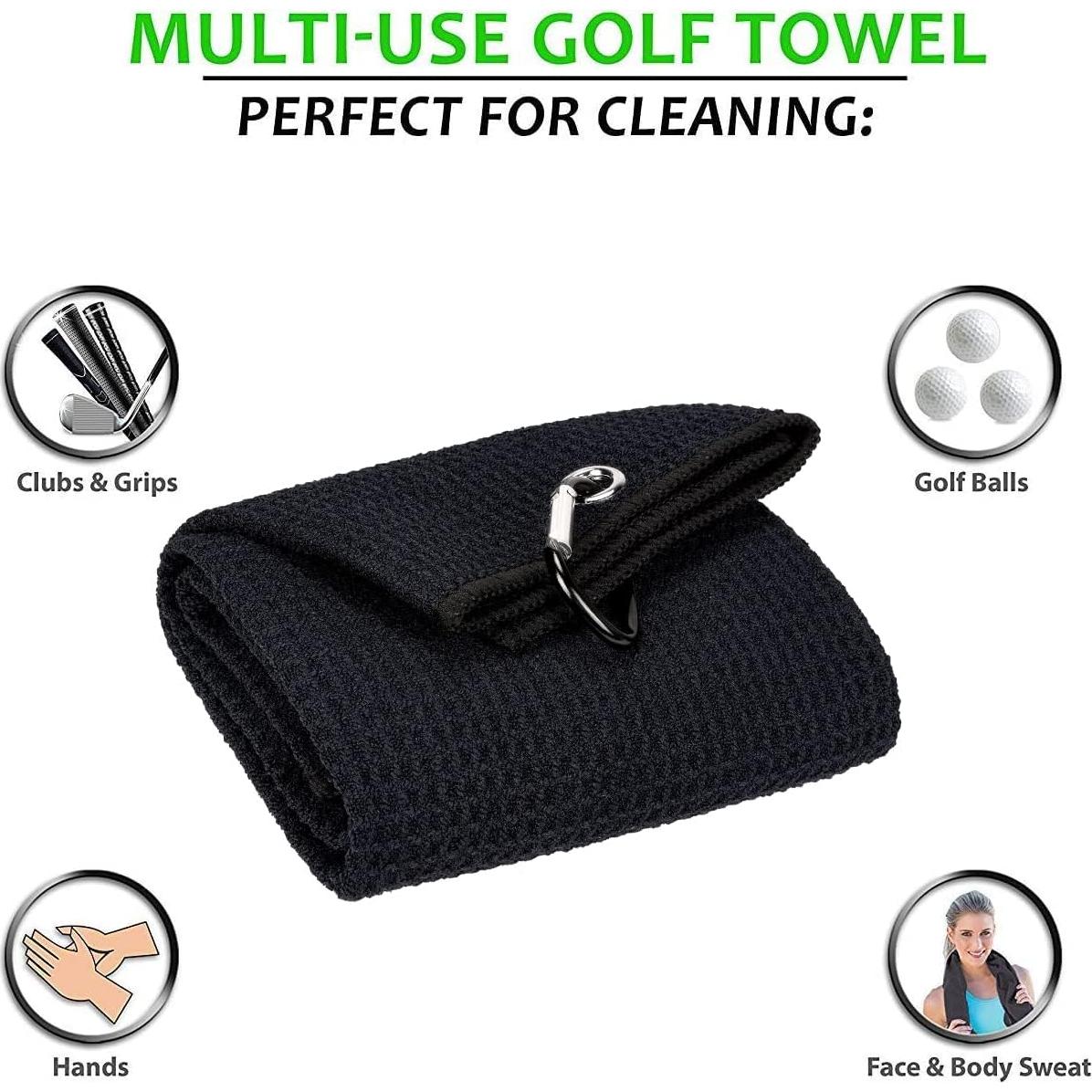 Toalla de Golf Aebor Microfibra Tri-fold + Cepillo Limpiador