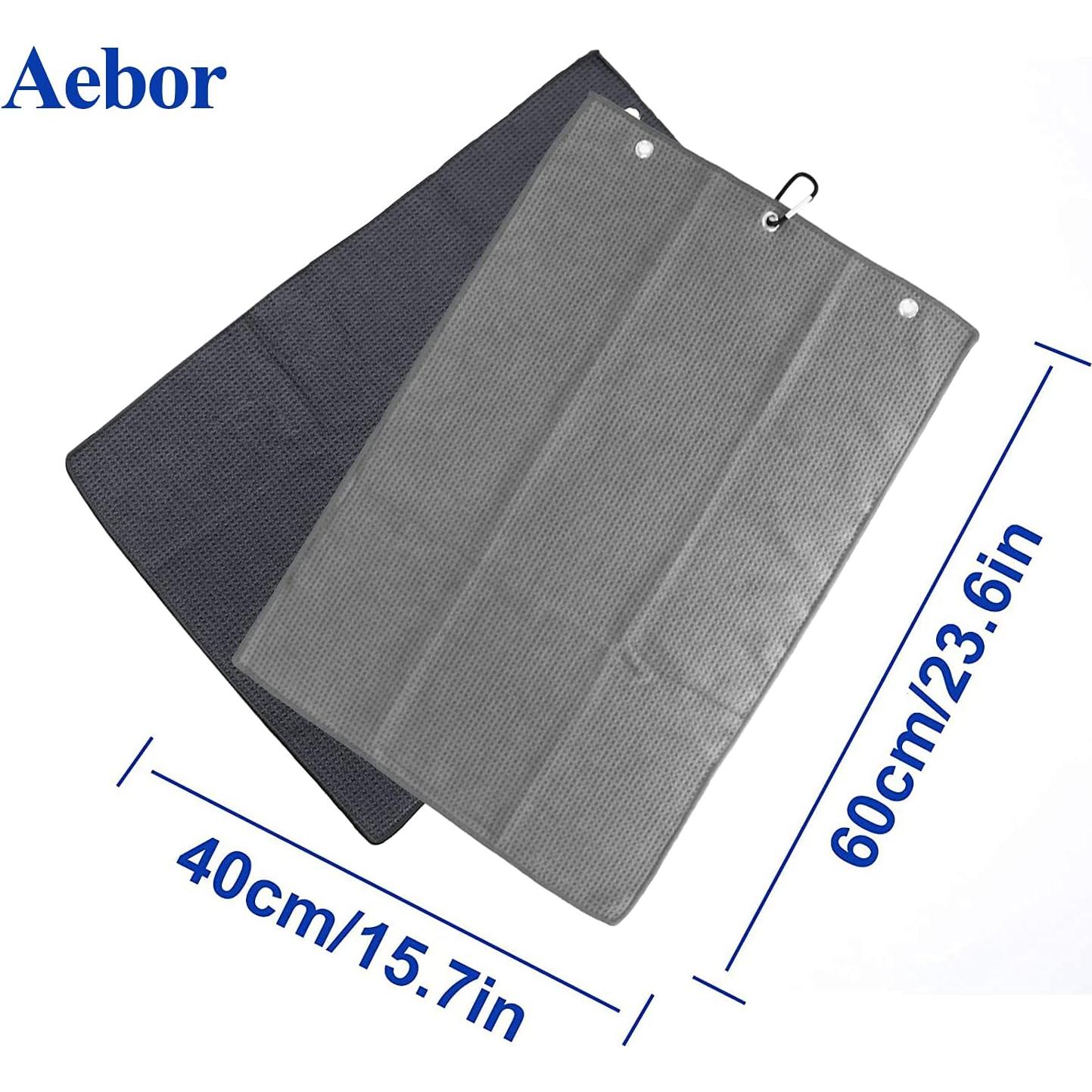 Toalla de Golf Aebor Microfibra Tri-fold + Cepillo Limpiador