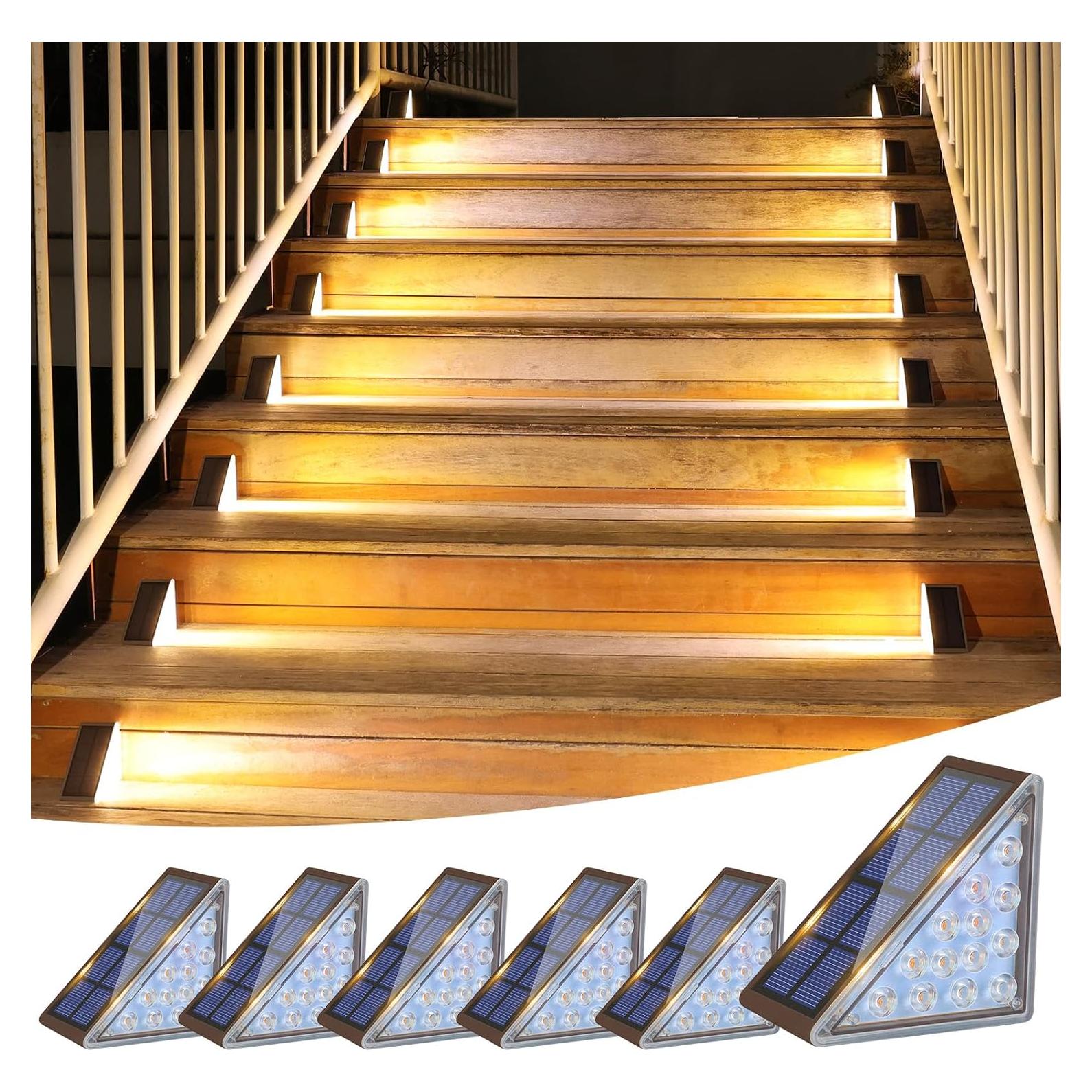Luz Solar para Escalones VOLISUN 6 Pzs LED Impermeable