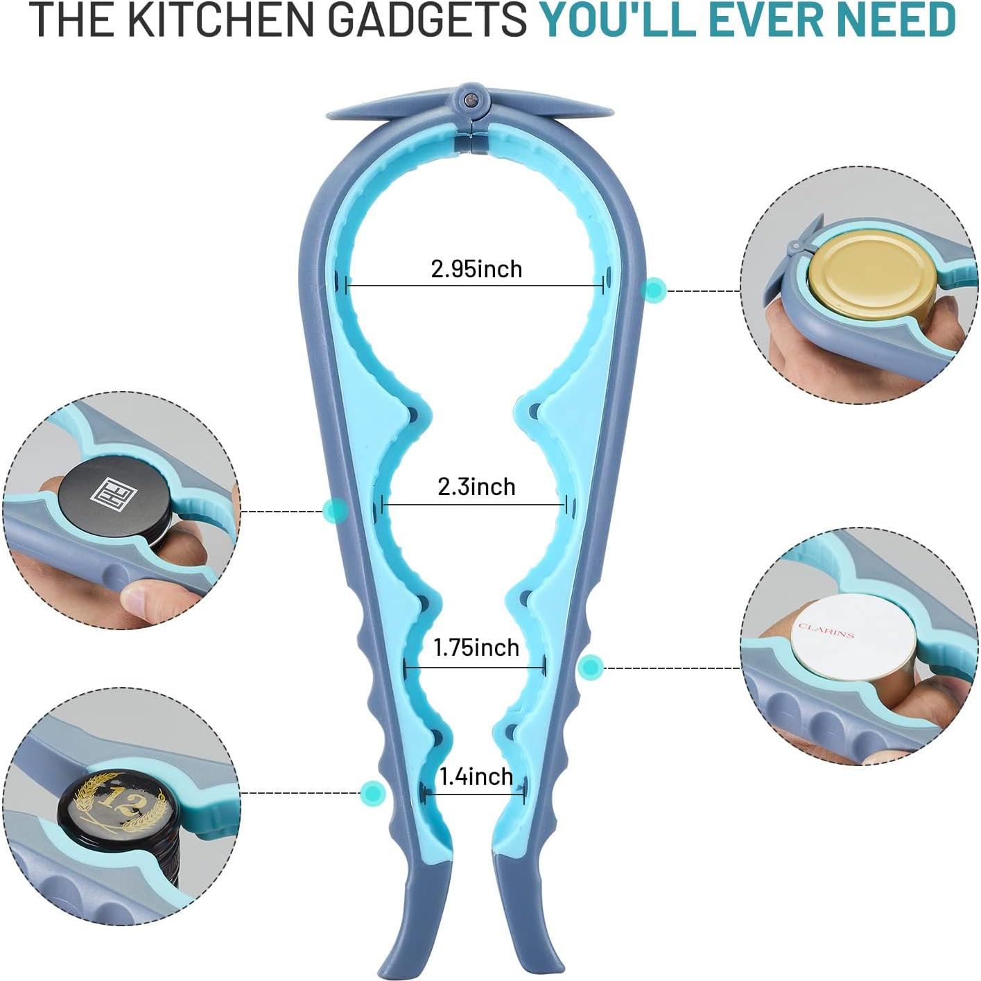 Abrebotellas 5 en 1 HenSan Azul Claro para Manos Débiles