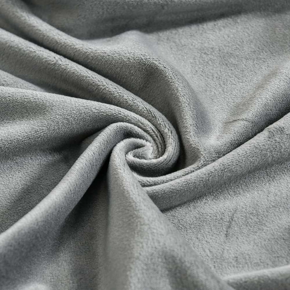 Funda de Sillón con Alas MIFXIN 2 Piezas Terciopelo Gris