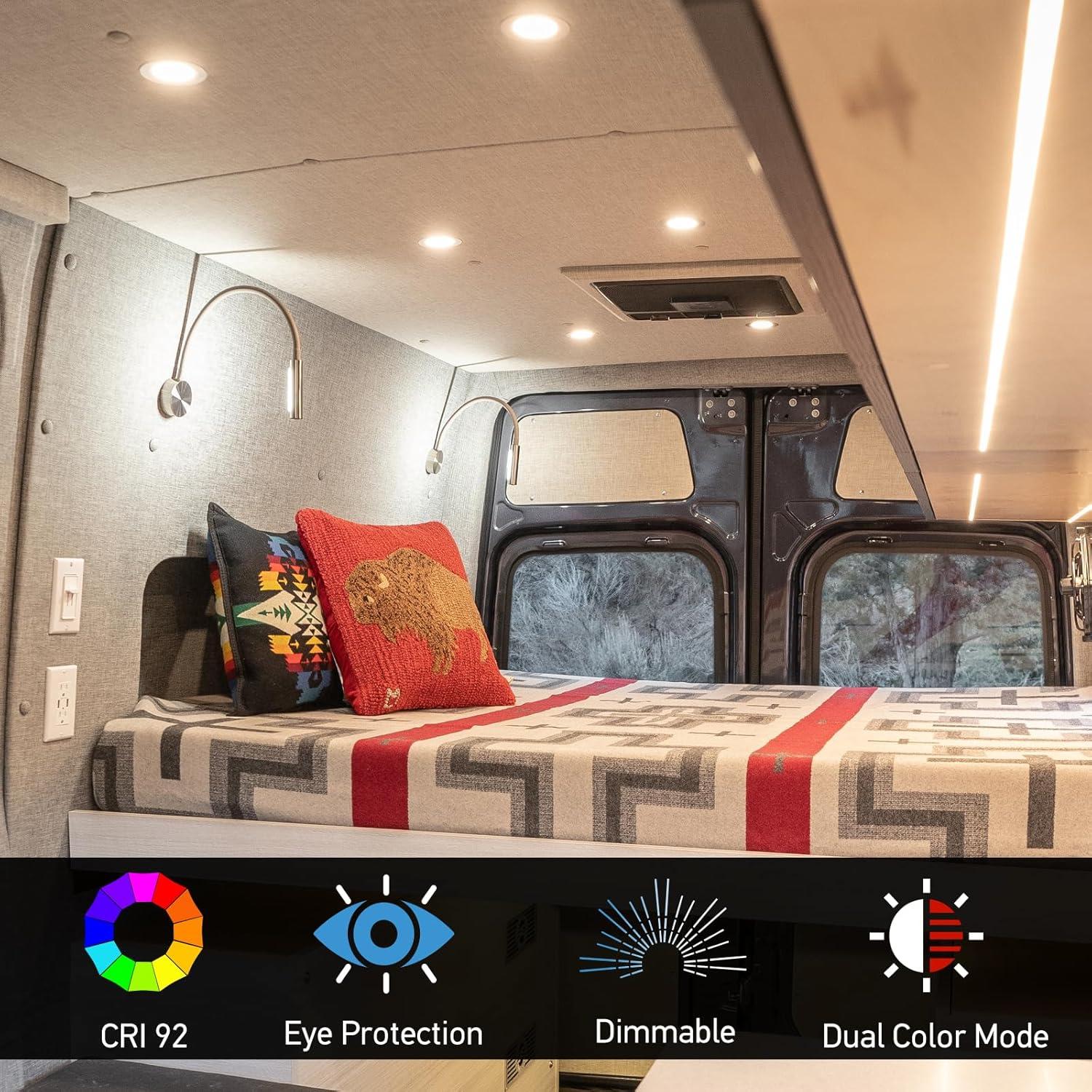 Lámpara de Lectura LED Acegoo RV 12V Flexible con USB