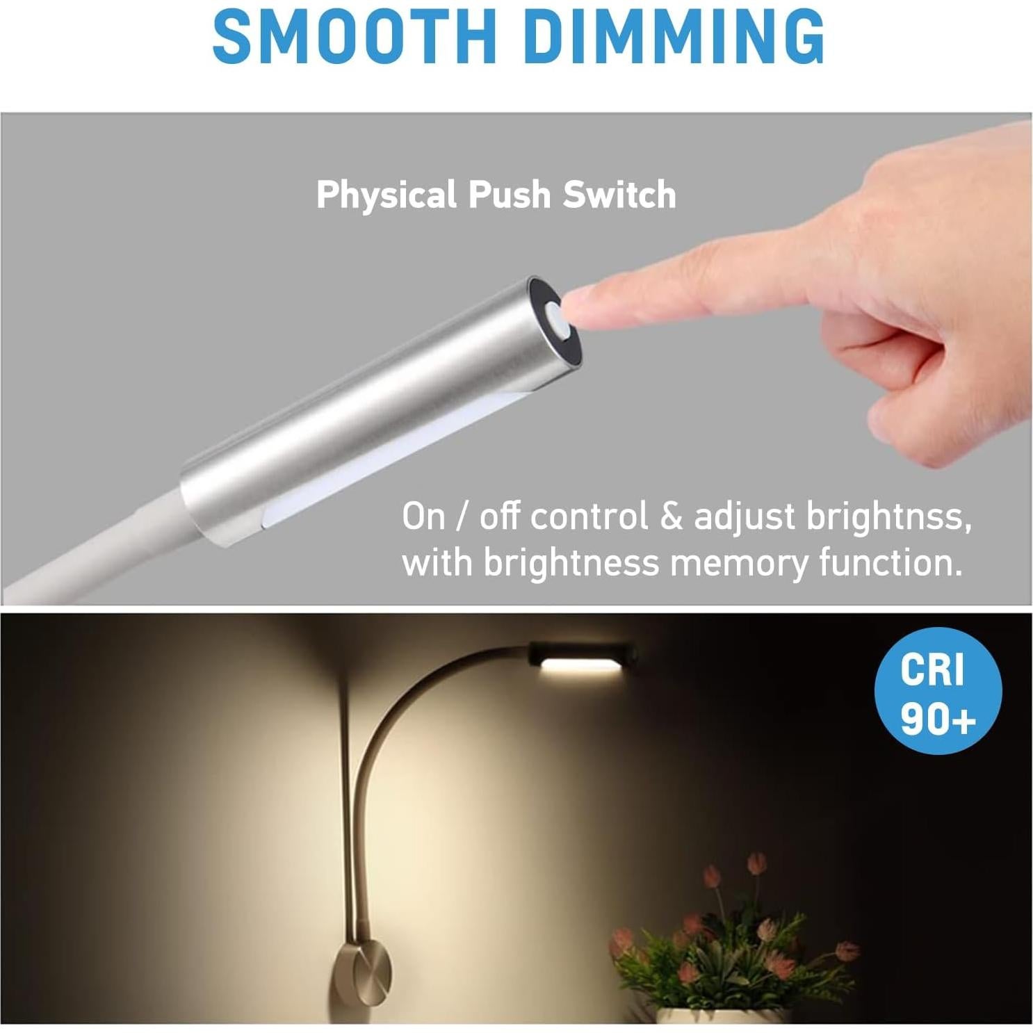 Lámpara de Lectura LED Acegoo RV 12V Flexible con USB