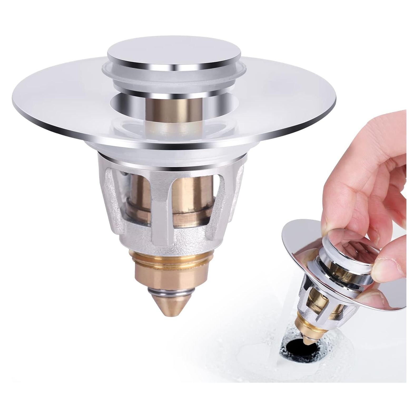 Tapón de Lavabo Universal Acero Inoxidable CE002 2.5-3.8 cm