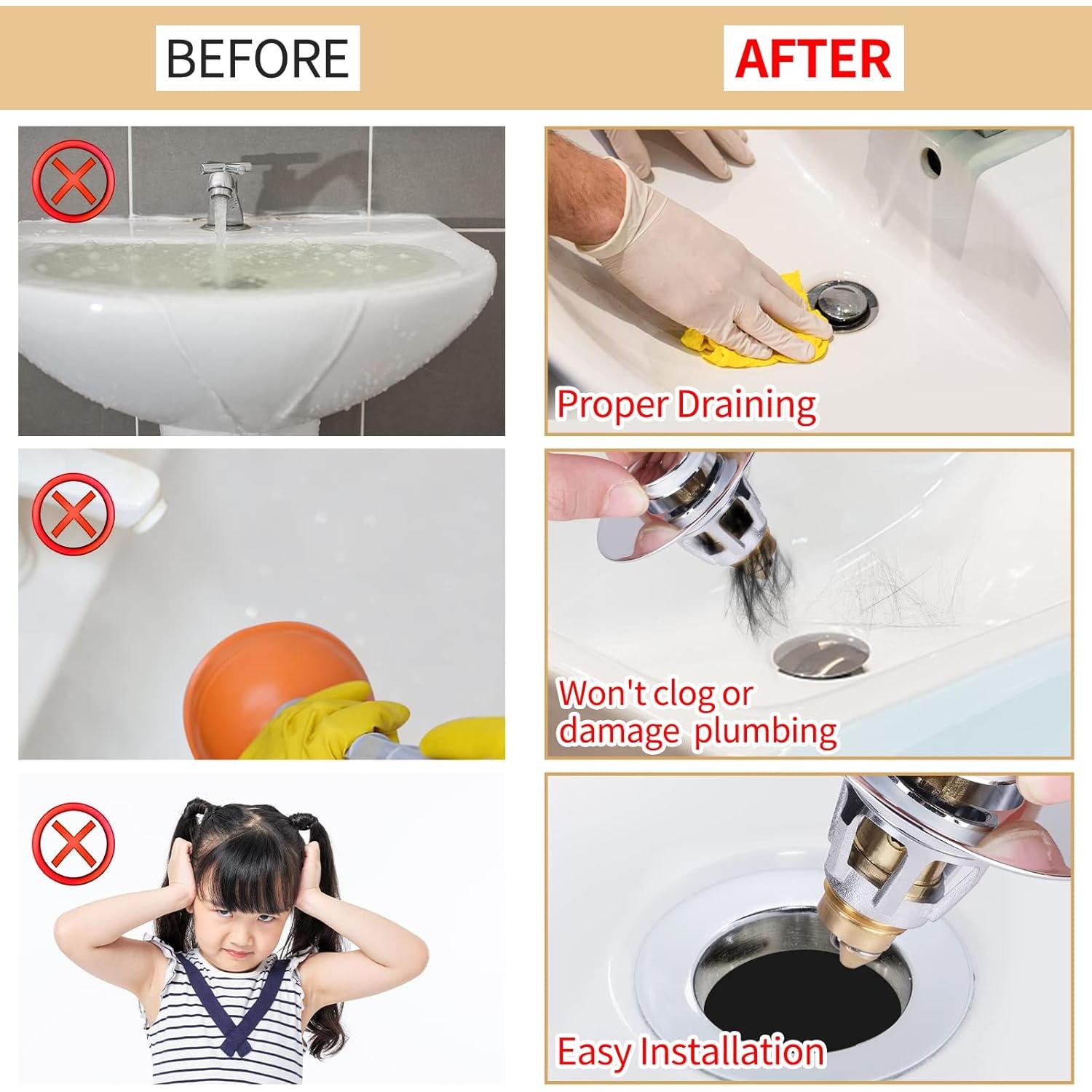 Tapón de Lavabo Universal Acero Inoxidable CE002 2.5-3.8 cm