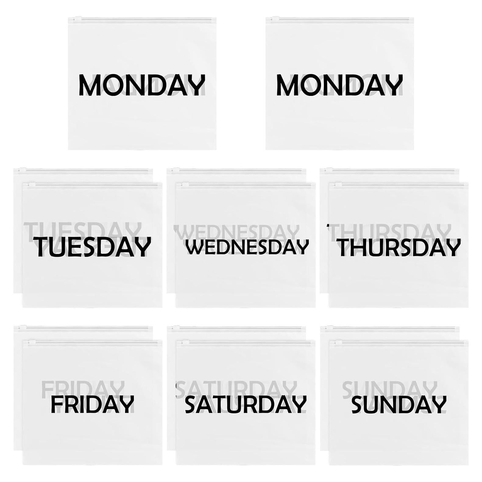 14 Piezas Cubos de Empaque Ximalun para Viaje - Días de la Semana