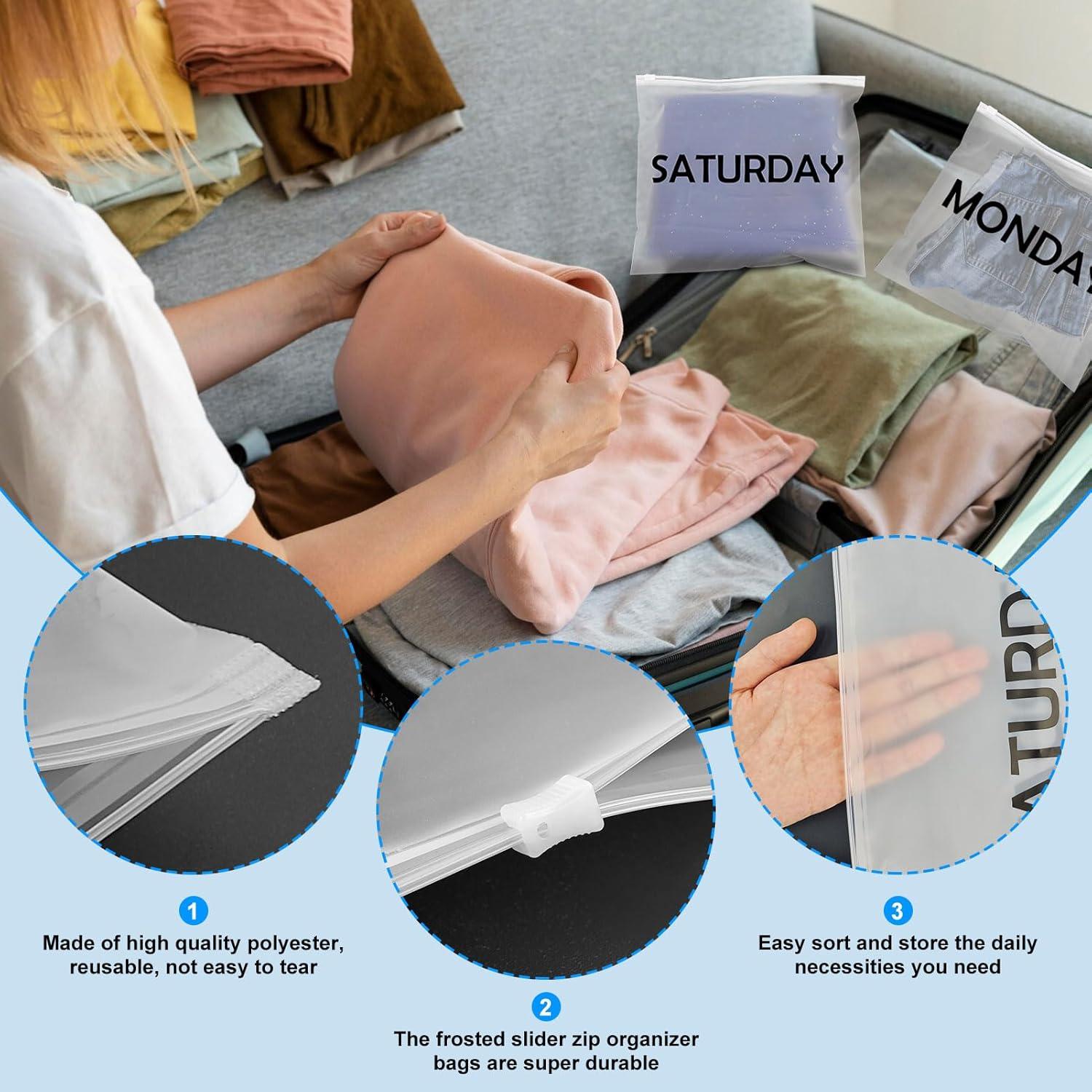 14 Piezas Cubos de Empaque Ximalun para Viaje - Días de la Semana