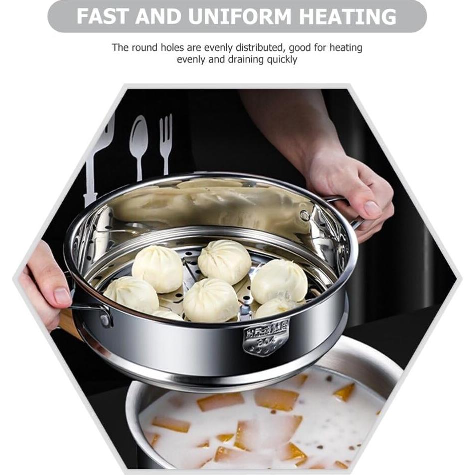 Cesta de Acero Inoxidable Kichvoe 23.6x22x7.7 cm para Cocción