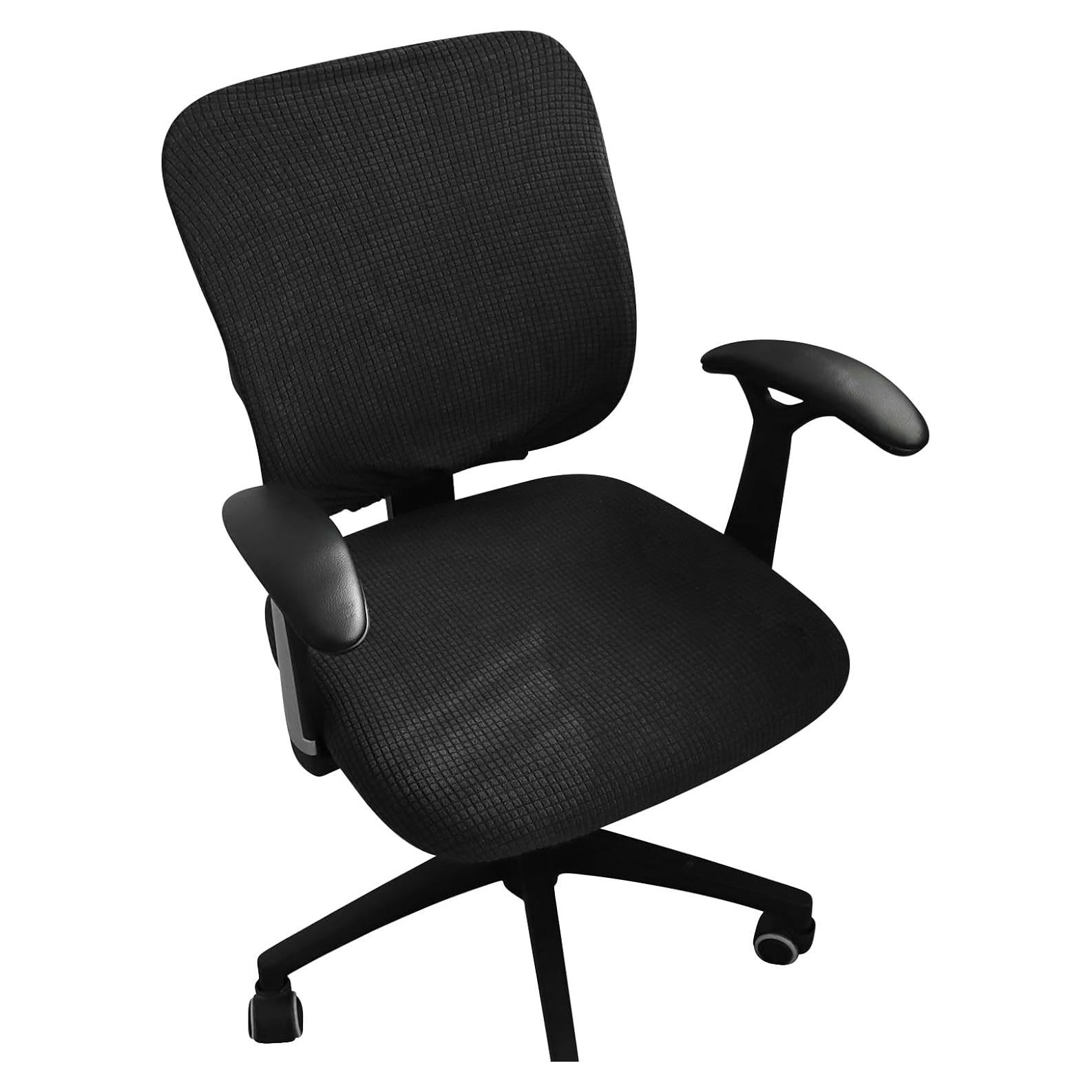 Funda de Silla de Oficina FORCHEER Negra Estirable 2 Piezas