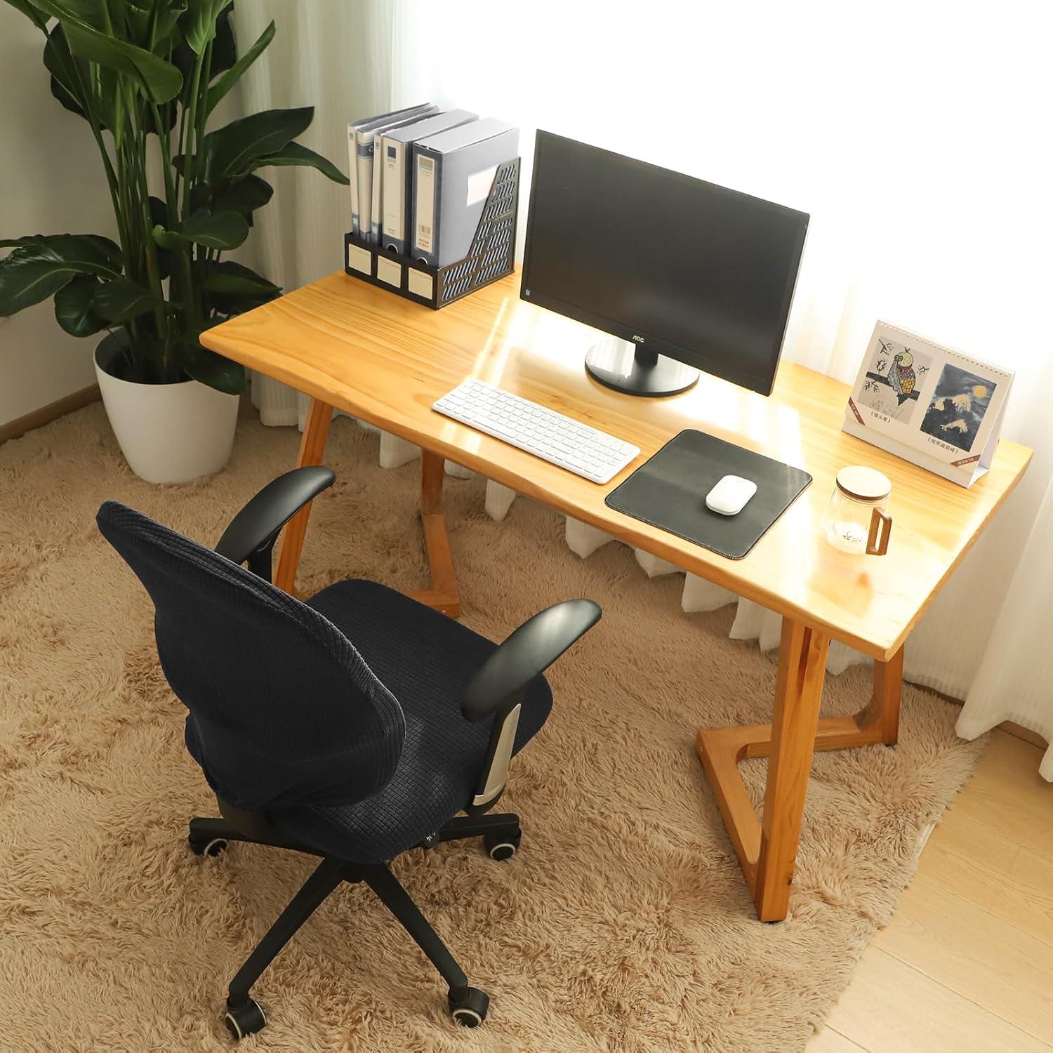 Funda de Silla de Oficina FORCHEER Negra Estirable 2 Piezas