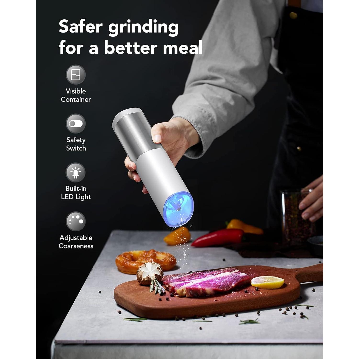 Juego de Molinillos Eléctricos de Sal y Pimienta FORLIM 2 Pzas