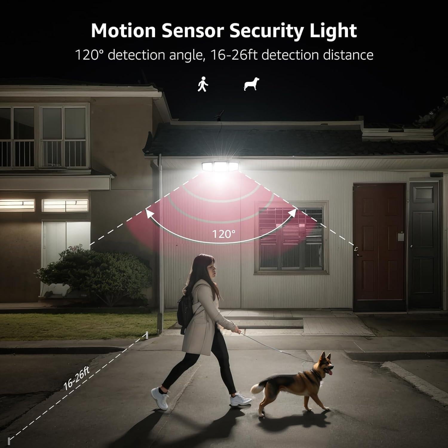 Luz Solar Lepro WL5000 con Sensor de Movimiento 1000 Lúmenes