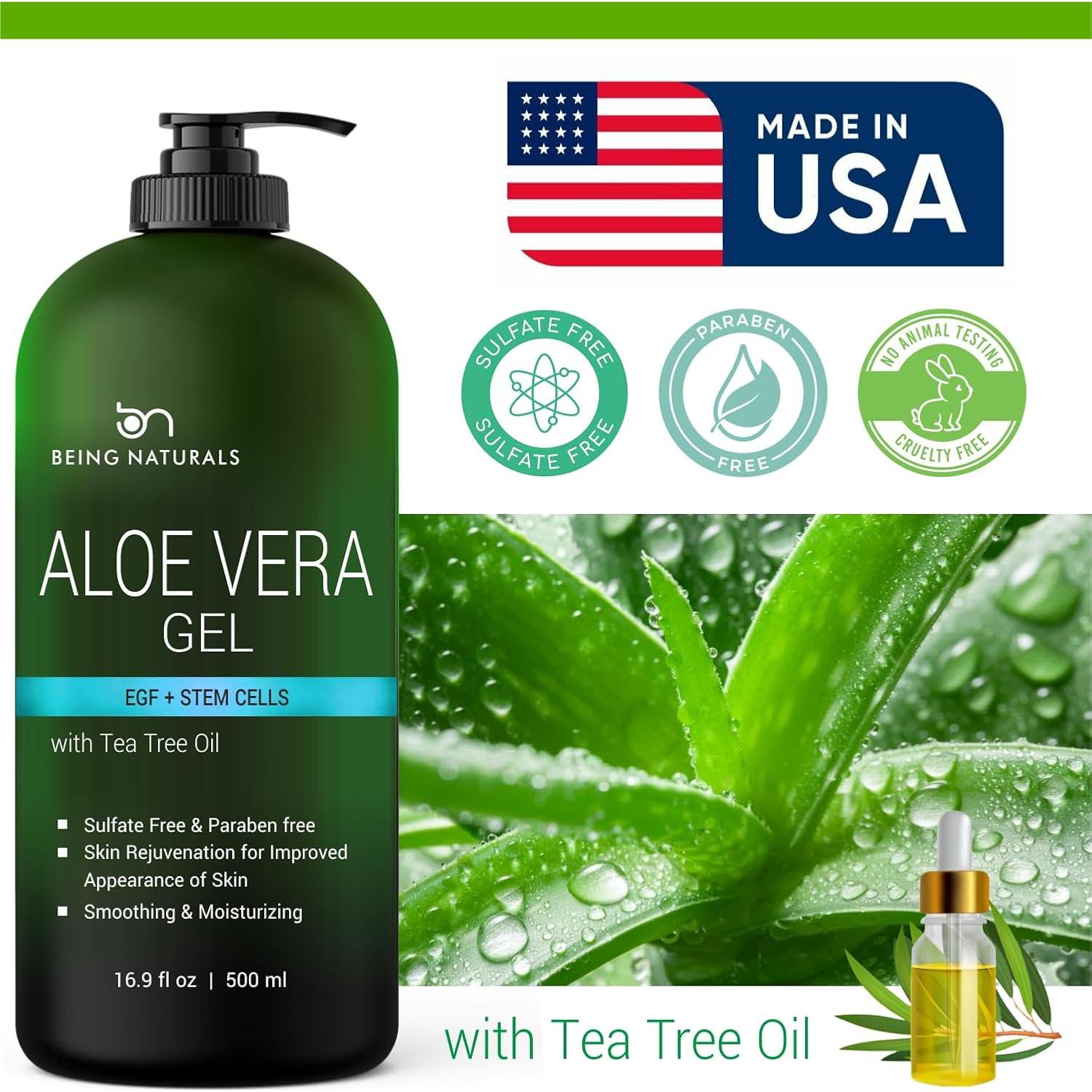 Gel de Aloe Vera Orgánico Puro 500ml - Hidratante Natural con EGF