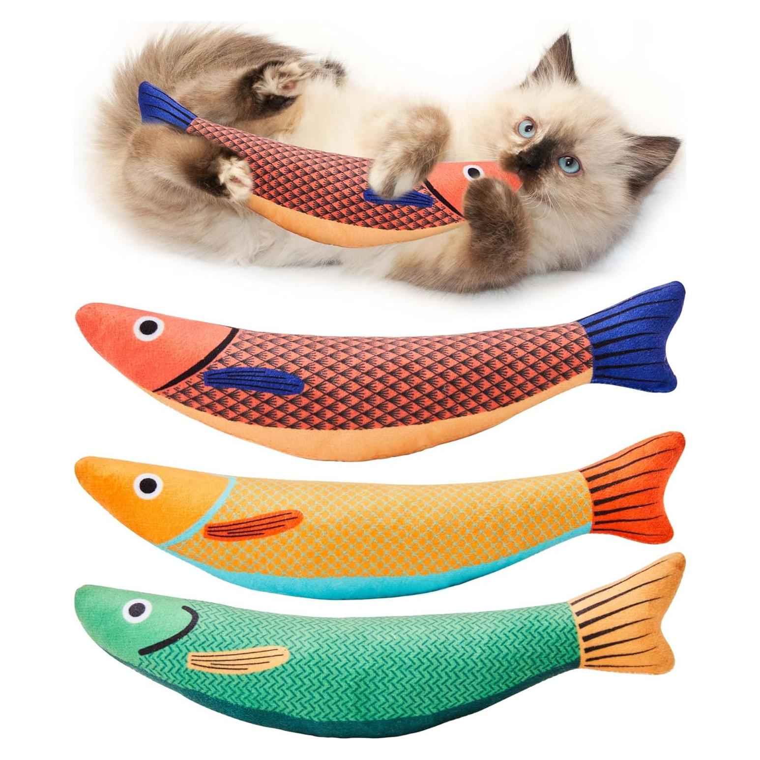 Juguetes para Gatos Potaroma Saury, 3 Piezas Crinkle 23.88 cm