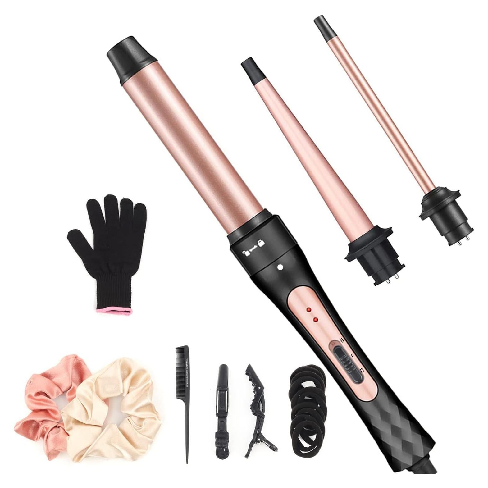 Juego de Varitas de Rizado JAETON 3 en 1 Cerámica 0.89-3.18 cm