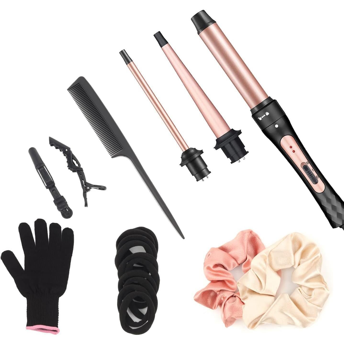 Juego de Varitas de Rizado JAETON 3 en 1 Cerámica 0.89-3.18 cm