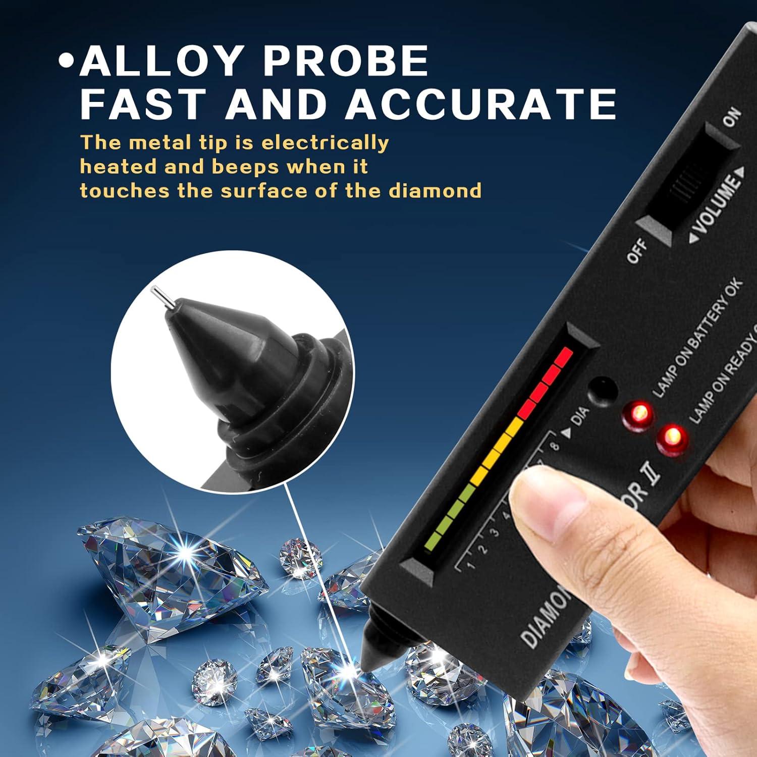 Detector de Diamantes EWUHRY Portátil 185x60x35mm