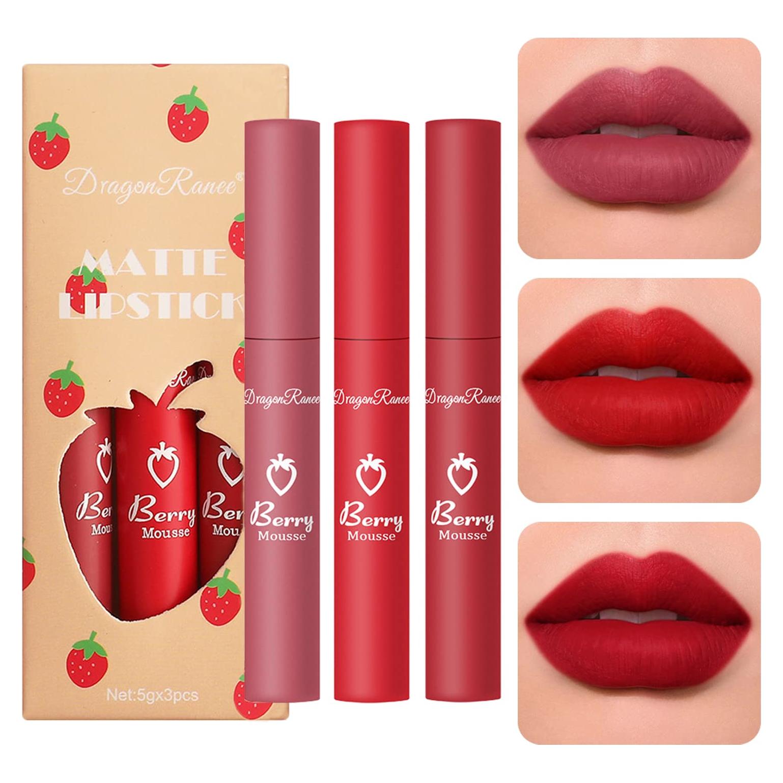 Set de 3 Lápices Labiales Mate Nude Sulily - Larga Duración