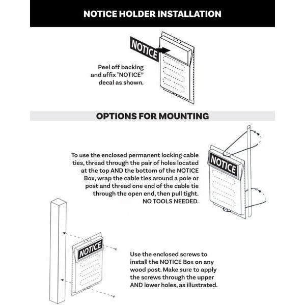 Caja de Aviso Exterior BH803 - Soporte Documentos 21.6x27.9 cm