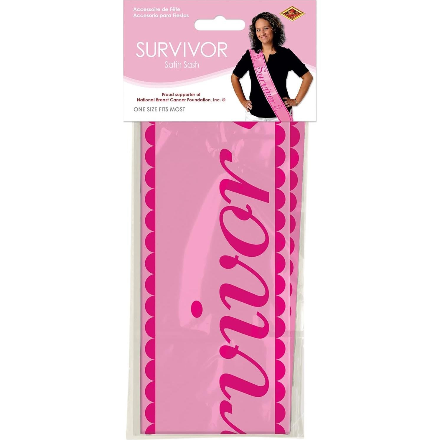 Cinta de Satén Beistle Survivor Rosa 83,82 cm