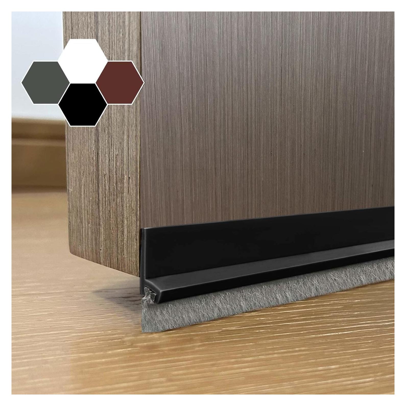 Barrido de puerta Lsaixl 100 cm negro con cepillo aislante