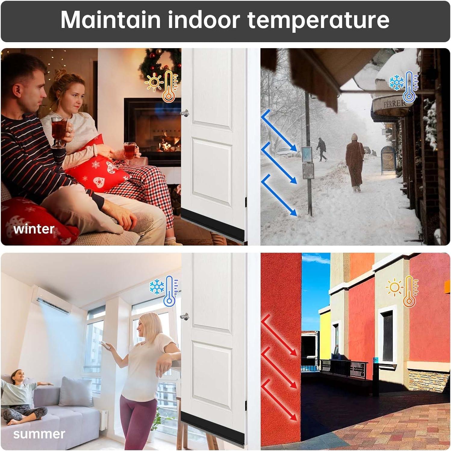 Barrido de puerta Lsaixl 100 cm negro con cepillo aislante