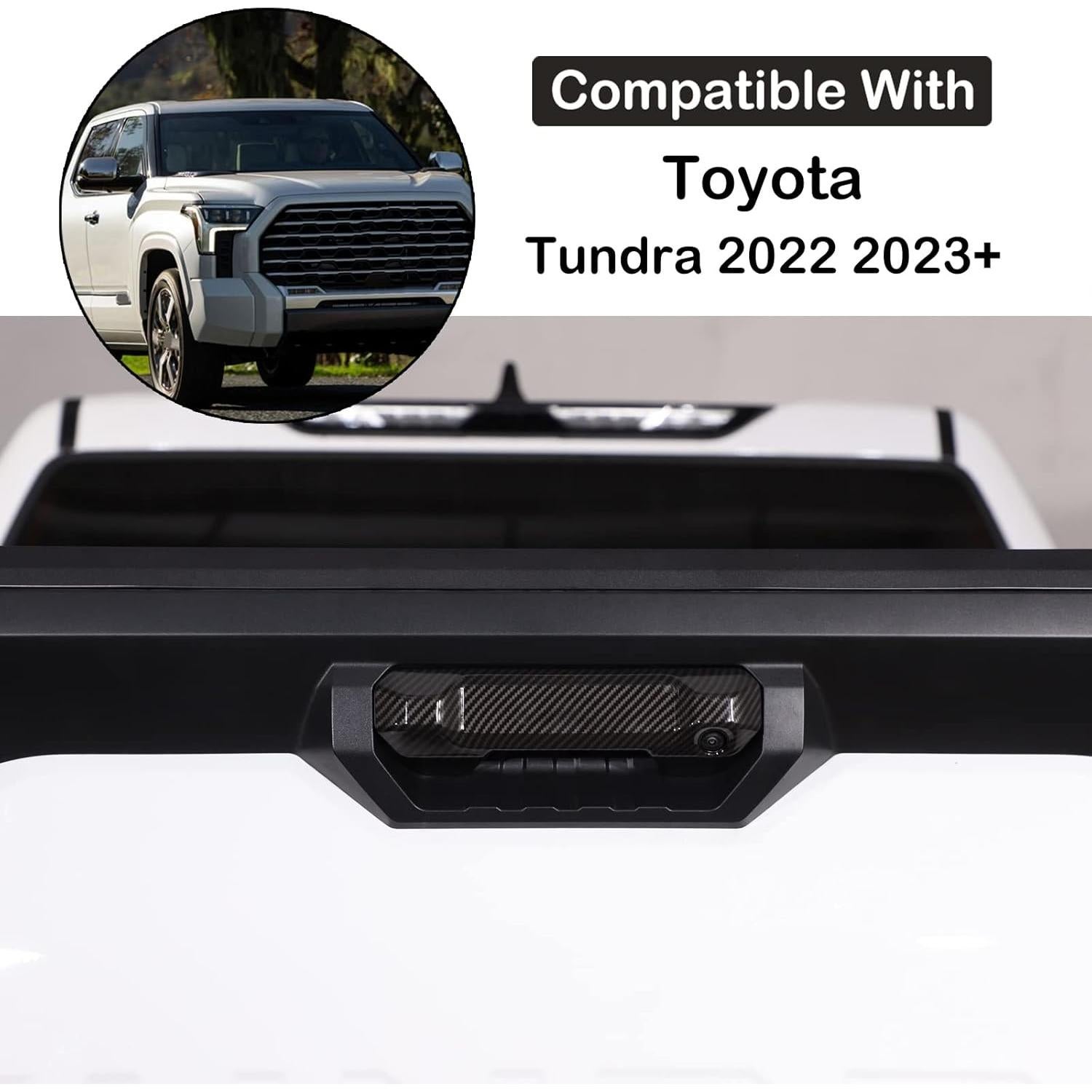 Cubierta del Mango del Portón Trasero Aunginsy para Toyota Tundra 2022-2025