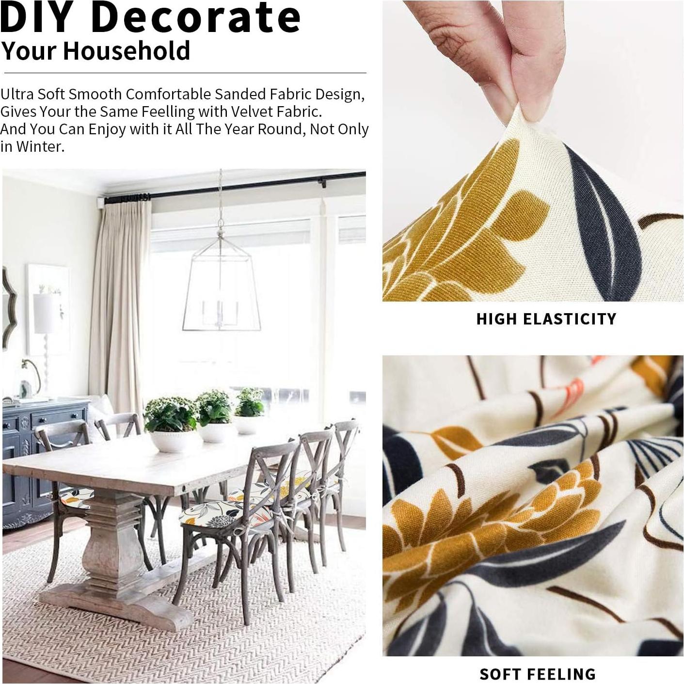 Fundas de Silla Gute, Set de 4, Ajustables y Lavables