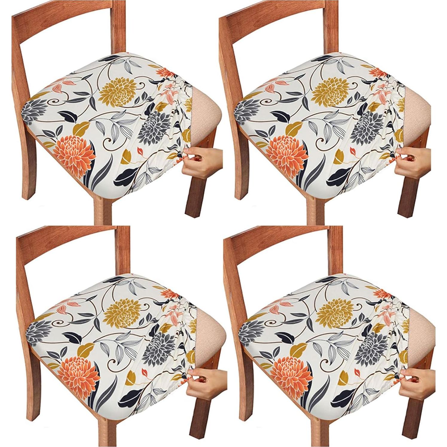 Fundas de Silla Gute, Set de 4, Ajustables y Lavables