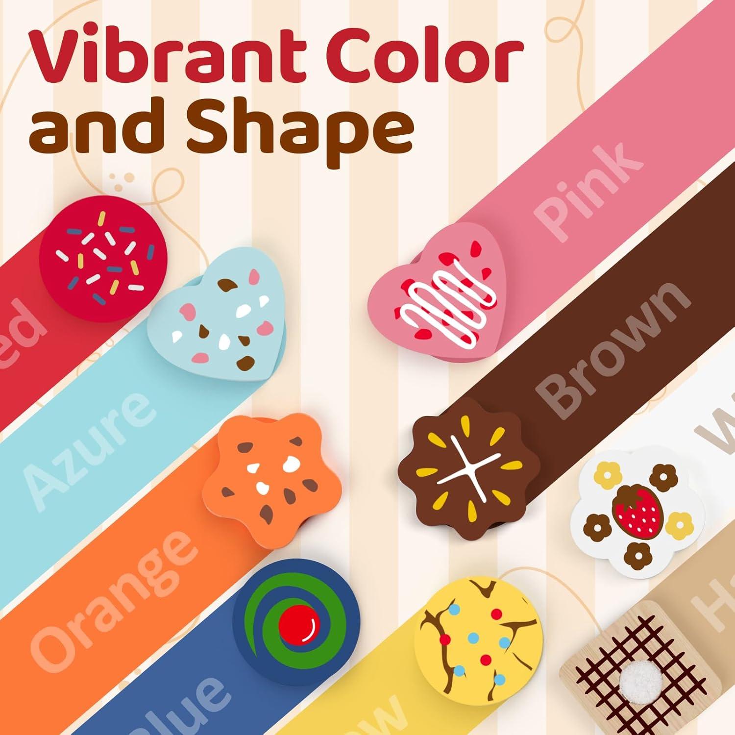 Juego de Comida de Galletas de Madera Beberolen 12 Piezas