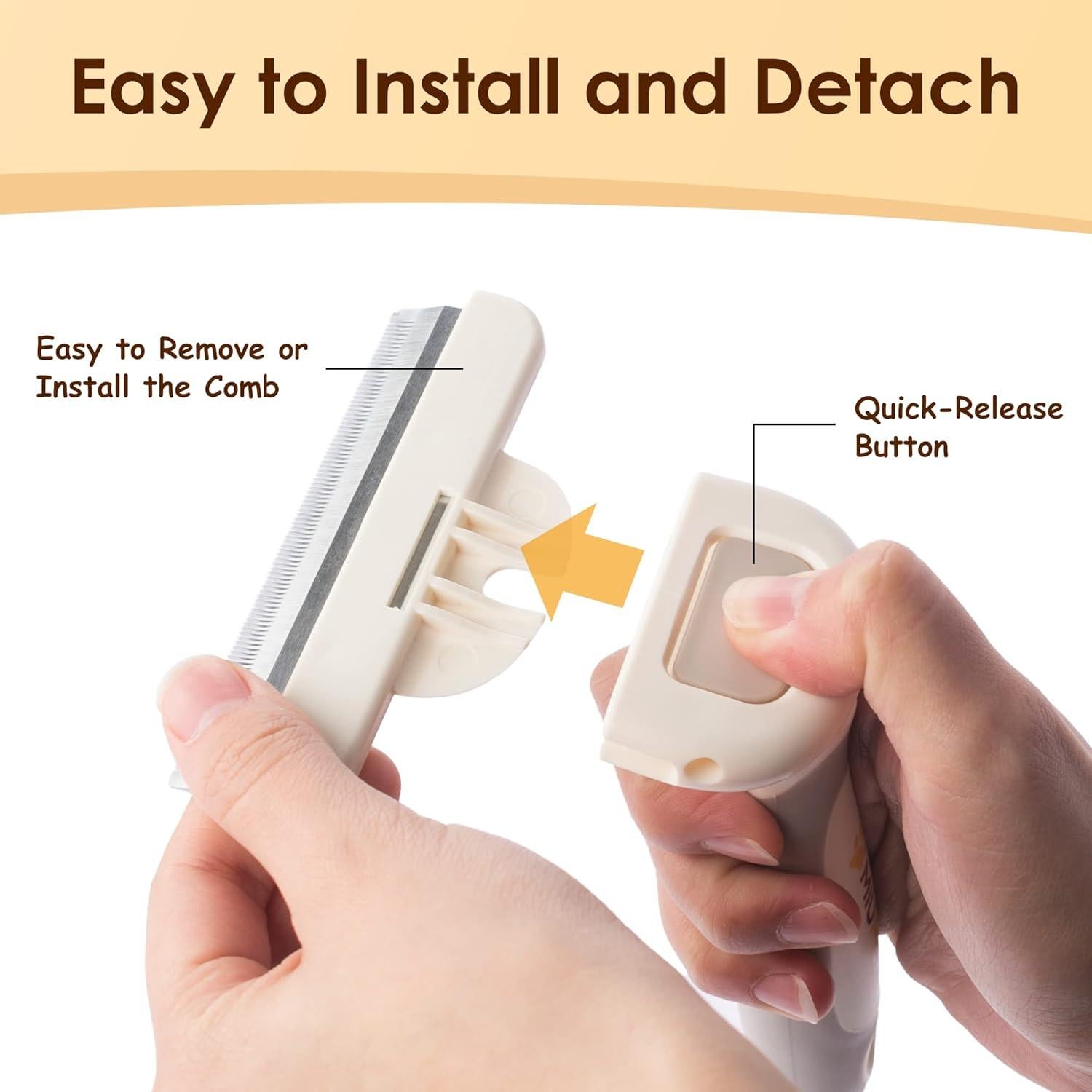 Cepillo Deshedding MIU PET para Perros y Gatos 10.16cm