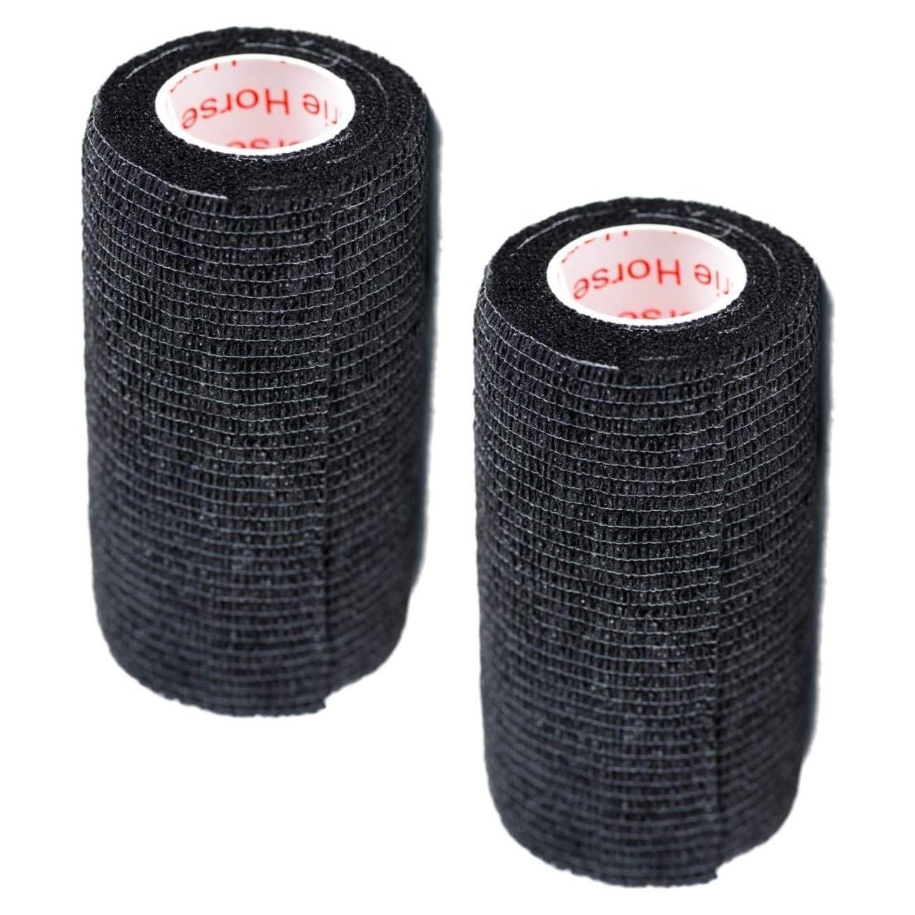 Cinta Vet Wrap Cohesiva Autoadhesiva Negra Prairie Horse 5cm x 4.57m