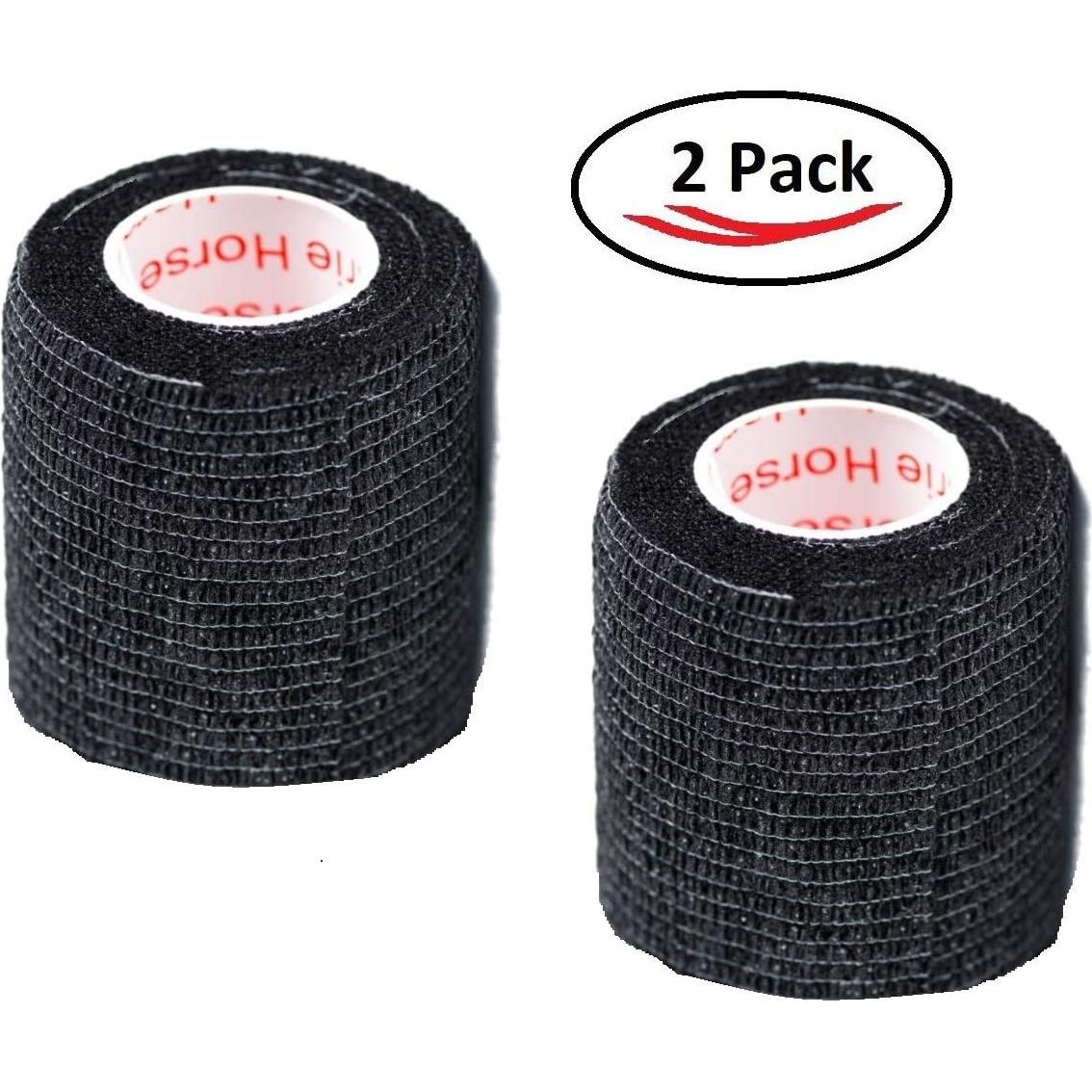 Cinta Vet Wrap Cohesiva Autoadhesiva Negra Prairie Horse 5cm x 4.57m